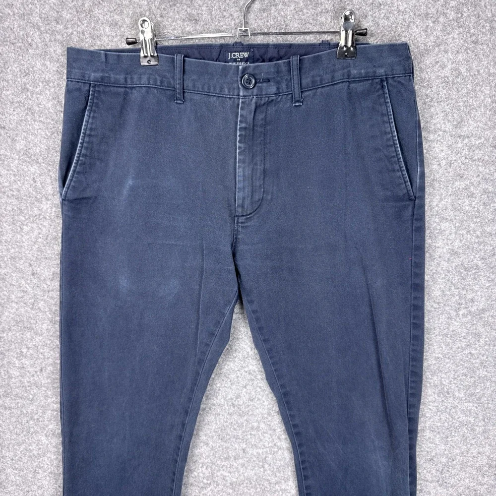 J.Crew Chino Pants The Driggs 32x32 Navy Blue 100% Cotton Slim Fit Twill
